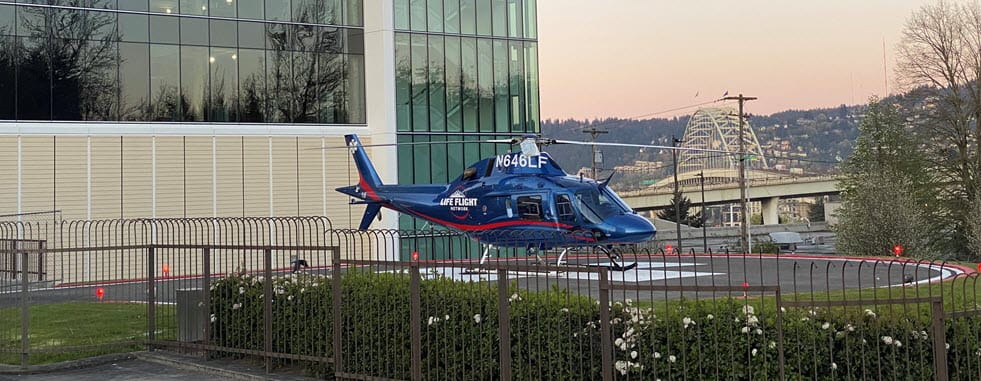 Lifeline helicopter at Legacy Emanuel