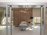 Photo of a gurney in a hospital room