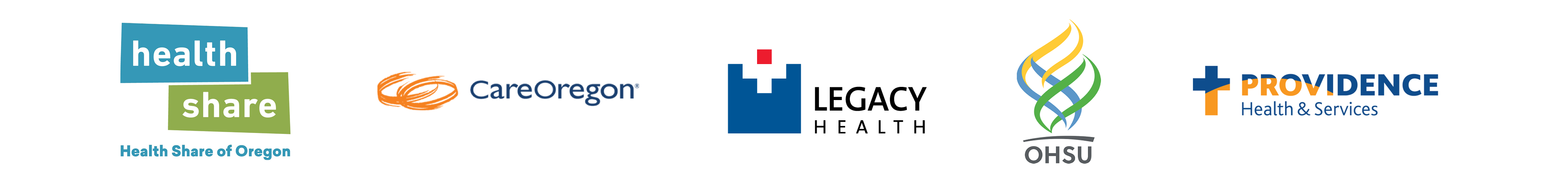 logos Health Share of Oregon CareOregon Legacy Health OHSU Providence