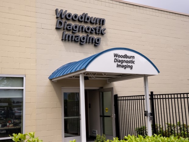 Photo of exterior of Woodburn Diagnostic Imaging building