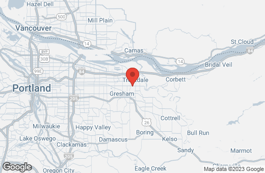 Map showing location of Legacy Mount Hood Medical Center in Gresham, OR