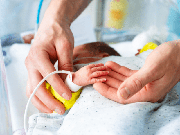 baby in the NICU