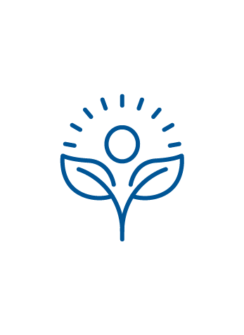 icon of a sun and flower