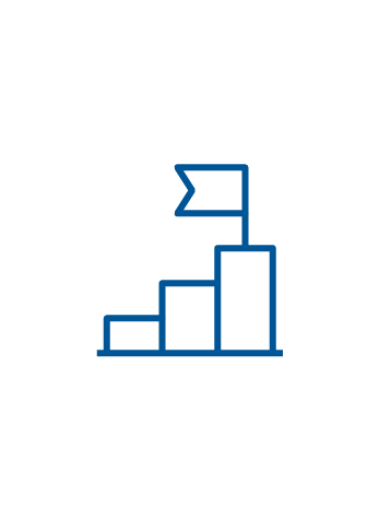icon of three steps going upwards