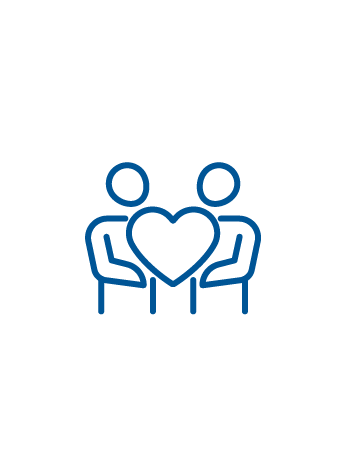 icon of two figures and a heart