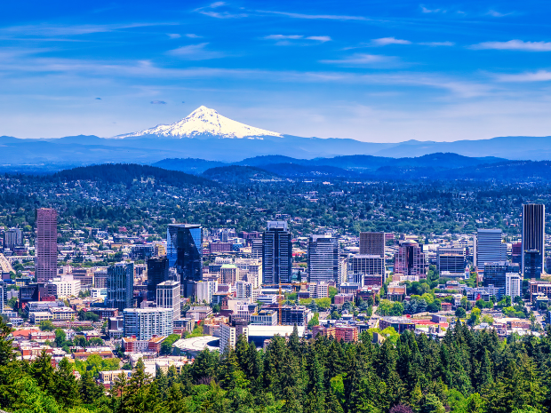 Photo of Portland and Mount Hood