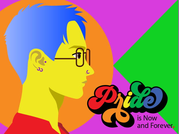 Colorful graphic of Lucas Spencer