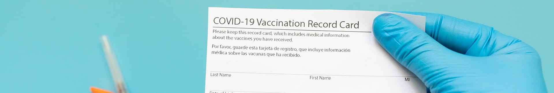 Proof of COVID-19 vaccination - vaccination record card